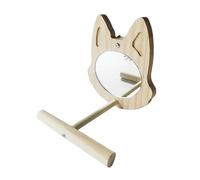 Cage Accessoires Suspendu Oiseau Miroir Avec Support Perchoir Jouet Pour Perche Cacatoès Inséparables et autres Petits Oiseaux Calopsittes