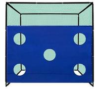 Cage avec Filet & Cible Multitrous Entrainement Swing au Golf - 3m x 3m Vert G