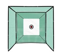 MonsterShop – Cage d'entraînement golf 3x3 m – Cadre acier – Filet résistant UV – Gazon artificiel