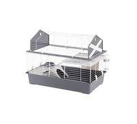 Ferplast Cage Barn 100 pour Lapins et Petits Animaux, 2 étages, Toit Ouvrant, Accessoires et Adhésifs Inclus