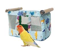 Cage Bird Bed, Breathable Bird Nest, Waterproof Cloth Tent, Soft Cool Mat Lining, Cozy Secure Design, Reusable Material for Cockatiel Conure Lovebird Resting Sleeping