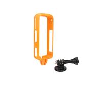 Cage cadre Pour Insta360 X4 AIR 360 Cadre de protection anti-rayures de tir horizontal/vertical de caméra avec support d'adaptateur de trépied de caméra à trou à vis 1/4 (bordure verticale orange)