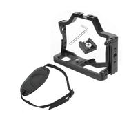Cage caméra, Compatible avec Canon, M50 M50II M5, Aluminium Noir | Monture cold shoe 3/8 1/4 ; sangle ; poignée Arri ; support moniteur(Cage w Hand Strap)