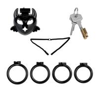 Cage Chasteté Homme Courte Cage De Chasteté Noir Men Chastity Cage,B+belt