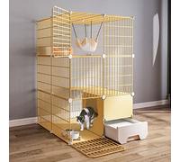 Cage Chat, clôture de Chat intérieure, détachable, Caisse de chenil Grande Zone de Pratique idéale pour 1 à 2 Chats avec Cage de Chat tiroir (Taille: 109x95x75cm) YYuan