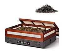 Cage chauffante en bambou, torréfacteur électrique avec minuterie et réglage de la température, diffuseur d'arômes et base chauffante en aluminium, idéal pour les chambres d'hôtes, les hôtels