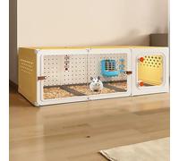 Cage Chinchilla DIY 2/3 Couches, Cage Écureuil, Armoire Transparente HD Au Premier Plan, Ventilée et Respirante, Adaptée aux Petits Animaux de Compagnie(105x45x35cm)
