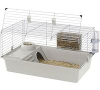Cage cochons d'inde 77*48*42 cm- Maisonnette, gamelle, ratelier et abreuvoir - FERPLAST