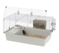 Cage cochons d'inde - Maisonnette, gamelle, ratelier et abreuvoir -