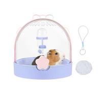 Cage compacte pour animaux de compagnie pour hamsters, housse avec bouteille d'eau anti-fuite, porte-animaux de compagnie pour oiseaux, hérissons, gerbilles, chinchillas, 7,17 x 7,09 x 7,09 pouces