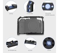 Cage Complète Pour Appareil Photo Canon R5 R6 Sans Miroir, Extension De Montage De Microphone, Support De Lumière, Accessoires De Filmage Avec Griffe[Z3846]