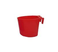 Cage Cup Mangeoire à Oiseaux Bol Plateau à Eau pour Poulets Eau pour Lapins Nourriture Cage métallique Suspendue 227 g Poulailler Tasse Convient aux perroquets de coqs Volaille (Red, 8.3x8.3x6cm)