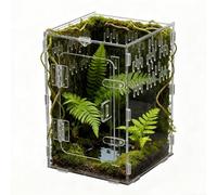 Cage d'arachnide sautant - Espace transparent, fournitures de sabotage, terrarium pour petites créatures, lézard carpe Terrapin lézard serpent coquillage triton crustacé crapaud | Étui robuste de