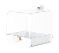Cage De Bain Pour Oiseaux - Baignoire Pour Perroquet En Cage, Bain Pour Oiseaux Avec Tiroir Inférieur | Bain De Perroquet De Douche D'oiseau Transparent Multifonctionnel Avec Crochets, Plat De Bain D'