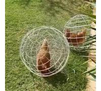Cage de Balle d'orbe de Poulet, Cage à Boule de Poulet,Cage de Balle de sécurité du extérieur | Coopérative de volaille à sécurité Mobile Une boîte de Poussin à Pied à Pied pour Lapins, arrière