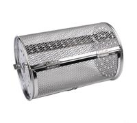 Cage de barbecue rotative pour grains de café, frites et poulet, panier de barbecue durable avec cuisson uniforme, outil de cuisine pratique pour barbecue en plein air et camping (F)