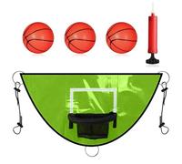 Cage de basketball universelle pour trampoline - Cercle imperméable multi-usage, bouclier de sécurité à fort impact, clips de fixation sûrs | Sportif pour le jeu actif, centre d'activités