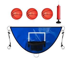 Cage de basketball universelle pour trampoline - Cercle imperméable multi-usage, bouclier de sécurité à fort impact, clips de fixation sûrs | Sportif pour le jeu actif, centre d'activités
