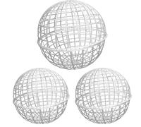 Cage de Boule de Poulet 3pcs 12 épaissis sécurité Amovible Creux en Plastique Blanc Roule Roule coule Poulet pour Les Poussins extérieurs Lapins Birdschicken Ballon