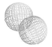Cage de Boules de Poulet pour l'extérieur, 2pcs Cage Boules Poulet pour l'extérieur, 8 Pouces boucs en Plastique épaissis Mobiles pour Les Pigeons Lapin Ducks Poultry
