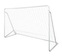 Cage de but de football - vidaXL - 240x90x150 cm - Acier - Blanc