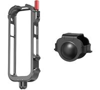 Cage De Ca e Utilitaire En Alliage D'Aluminium + Coque De Protection D'Objectif En Silicone Pour Insta360 X4 Cold Shoe Lunette En Métal Ca e De Protection Panoramique Accessoires[Hero2789]
