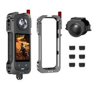 Cage de cadre en aluminium Insta360 X5, étui de protection support de griffe, doigts pliants, capuchon d’objectif en silicone, 6 mm