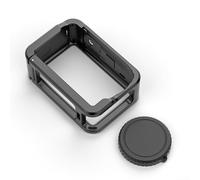 Cage de caméra avec cache d'objectif pour DJI Action 6" en alliage d'aluminium et résistant aux rayures, plusieurs points de montage pour microphones et lumières