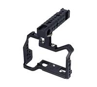 Cage de Caméra avec Poignée pour FUJIFILM XS10, Stabilisateur de Caméra Vidéo Vlogging en Alliage D'aluminium avec Sabot Froid, Trou de Vis 1/4 et 3/8
