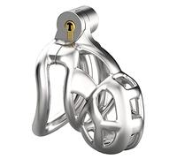 Cage de chasteté Cobra en métal en acier inoxydable, Ultra petite Cage à pénis, ceinture de chasteté pour homme, Cage de chasteté extrême, Cage à pénis masculin, BDSM, jeu sexuel fétichiste(M,46mm)