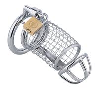 Cage de chasteté en acier inoxydable - Ceinture de chasteté NoPacha 900 pour hommes