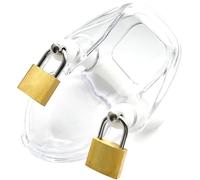 Cage de chasteté homme extrême de 10 cm de hauteur, Cage de chasteté plate de 6,5 cm de largeur pour un contrôle sûr et discret et un confort, Cage pénienne SM-Erlebnisse, Bondage - Fops N30-1