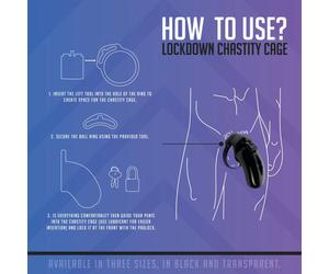 Cage de chasteté Lockdown - Large