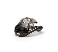 Cage de chasteté masculine, verrou inversé (Negativ,Black) | Résine 3D, choix Positif Négatif, forme compacte, grande ouverture, 4 anneaux courbés, jouet adulte pour couples et BDSM.
