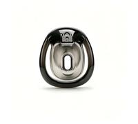 Cage de chasteté masculine, verrou inversé (Positiv,Black) | Résine 3D, choix Positif Négatif, forme compacte, grande ouverture, 4 anneaux courbés, jouet adulte pour couples et BDSM.