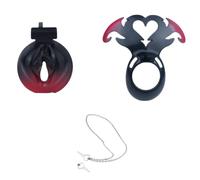 Cage De Chasteté Plate Avec Ceinture Chastity Cage Men Small Cage Chasteté,black45mmSnapring