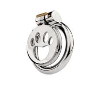 Cage de chasteté plate en forme de patte de chat avec serrure invisible et age de chasteté inversée pour hommes Cage à pénis en acier inoxydable Sex Toy (45mm)