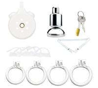 Cage De Chasteté Plate Inversée Flat Chastity Cage Set Chastity Cage,B1+belt