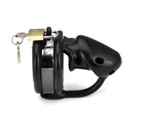 Cage de chasteté pour homme soumis en silicone Noir
