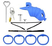 Cage De Chasteté Silicone Souple Homme Cage Chasteté Chastity Cage Men,Long4+belt