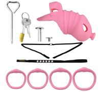 Cage De Chasteté Silicone Souple Homme Cage Chasteté Chastity Cage Men,Short1+belt