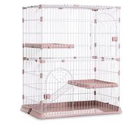 Cage de Chat, Grande Cage Chat Cage intérieure Cat playppen métallique métallique Kenneaux Cage Petite Cage Animale pour Chaton cobyen idéal pour 1-4 Chat FANDIAO