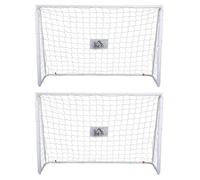 Cage de foot - HOMCOM - Métal - 186x62x123cm - Blanc