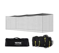 Cage de Frappeur - VEVOR - 10,6 m en PE Résistant,10,39 kg,avec Porte et Sac de Transport, Filet en PE Fermé Robuste Extérieur