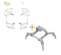 Cage de Garde de l'hélice du Drone Compatible avec 3 Anneaux de Blindage de Protection Contre Le Train d'atterrissage intégrés pour 3 Accessoires de Drones Pro(Two Piece Set Grey)
