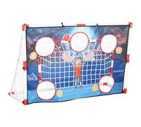 Cage De Handball Enfant 5 Zones Cibles - Balle, Pompe, Piquets Inclus - Blanc Rouge