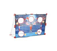 Cage de handball enfant 5 zones cibles - balle, pompe, piquets inclus - blanc rouge