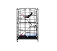 Cage de Jeu pour Chien et Chat | Cage pour Chat avec bac à Nettoyage Facile et hamac Inclus | pour 1 à 2 Chats | Disponible en Cinq Tailles et Quatre Combinaisons différentes (Couleur : A, D