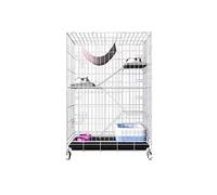 Cage de Jeu pour Chien et Chat | Cage pour Chat avec bac à Nettoyage Facile et hamac Inclus | pour 1 à 2 Chats | Disponible en Cinq Tailles et Quatre Combinaisons différentes (Couleur : D, D