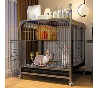 Cage de Lapin, clôture de Jeu pour Animaux de Compagnie, Cabine de Cage de Lapin, clôture de Jeu pour Chien avec Grand Plateau, clôture de Cour en Fil métallique Portable ()